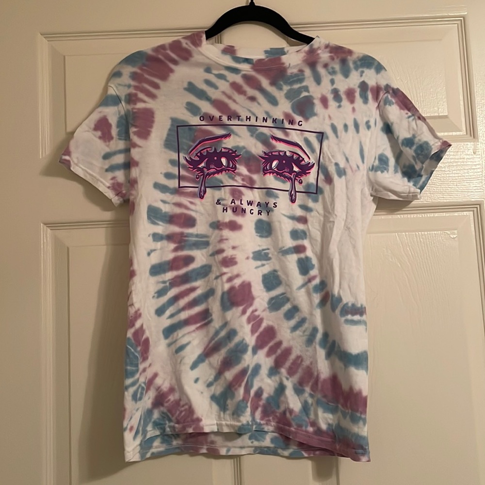 Anime Eyes Tie Dye Graphic Tee